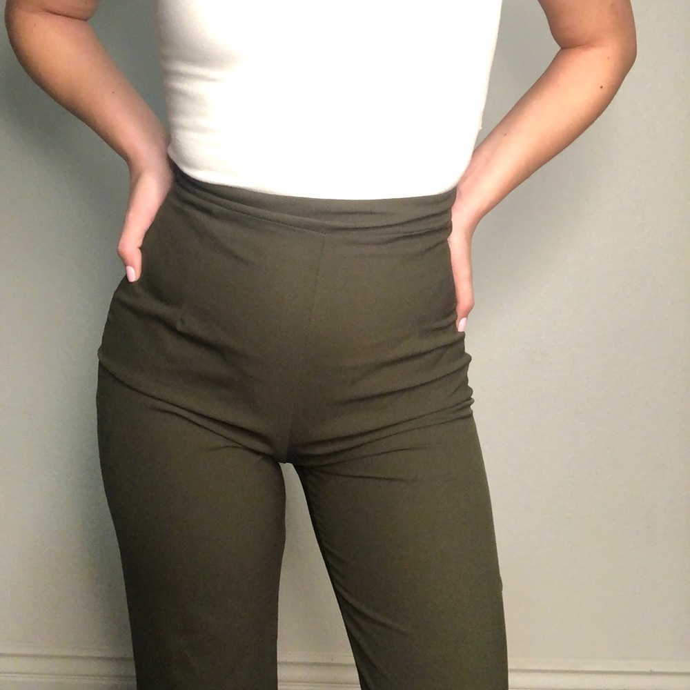 Olive green dress pants